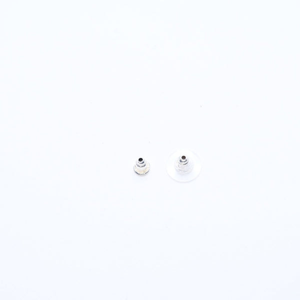 CHANEL Cocomark earrings Weight approx. 1.49g D11V engraved Rhinestone Metal Silver Clear For both ears Good condition Used 4a007084