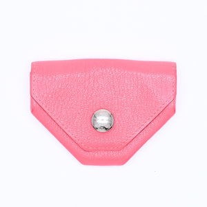 HERMES Le Van Quatre Coin Case Coin Purse Vaux Epson Rose Azalea Pink Silver Hardware C Stamp Good Condition Used 4a007763