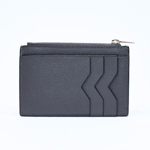 New and unused VALEXTRA fragment case SGNL0009028LOCCP99 dark gray zipped card holder calfskin used 4a007903