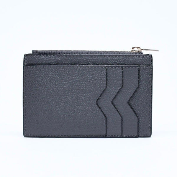 New and unused VALEXTRA fragment case SGNL0009028LOCCP99 dark gray zipped card holder calfskin used 4a007903