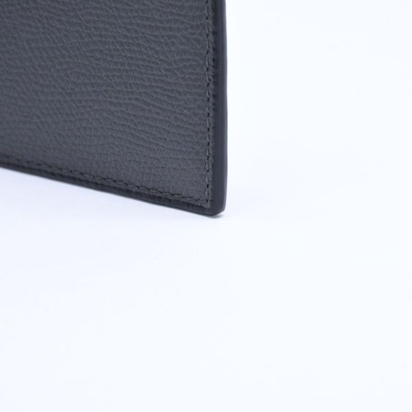New and unused VALEXTRA fragment case SGNL0009028LOCCP99 dark gray zipped card holder calfskin used 4a007903