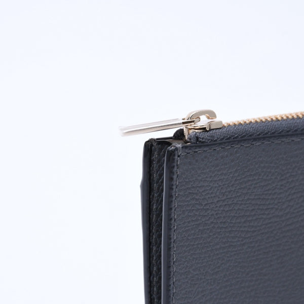 New and unused VALEXTRA fragment case SGNL0009028LOCCP99 dark gray zipped card holder calfskin used 4a007903