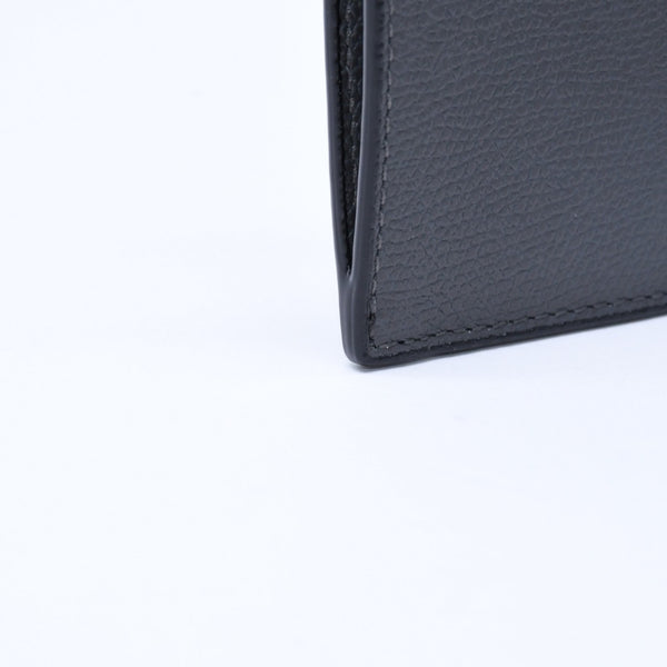 New and unused VALEXTRA fragment case SGNL0009028LOCCP99 dark gray zipped card holder calfskin used 4a007903