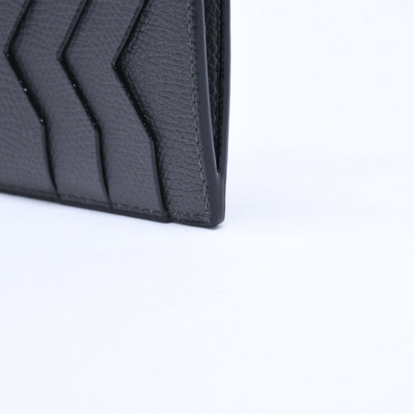 New and unused VALEXTRA fragment case SGNL0009028LOCCP99 dark gray zipped card holder calfskin used 4a007903
