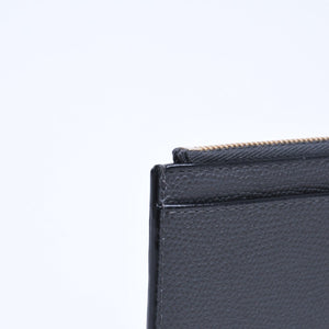 New and unused VALEXTRA fragment case SGNL0009028LOCCP99 dark gray zipped card holder calfskin used 4a007903