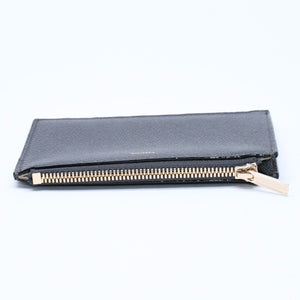 New and unused VALEXTRA fragment case SGNL0009028LOCCP99 dark gray zipped card holder calfskin used 4a007903