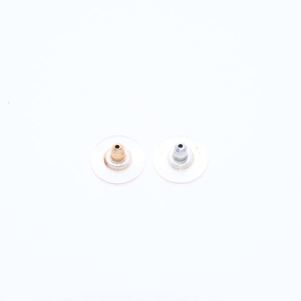 CHANEL Coco Mark Drop Earrings Weight Approx. 2.92g 08A Engraved GP Metal Rhinestone For Both Ears Good Condition Used 4a007093