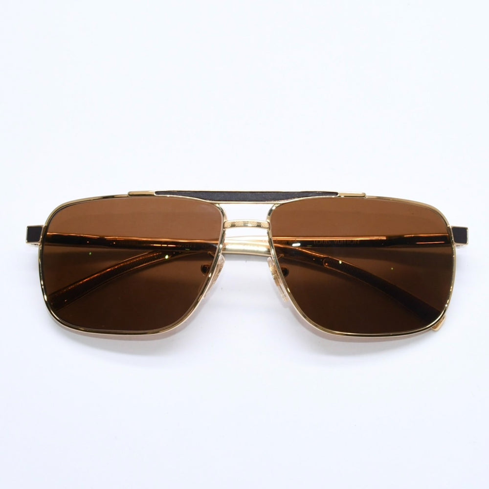 極美品 LOUIS VUITTON ルイヴィトン アティテュード サングラス Z0549U 98S サイズ60□13 135 ブラウン ゴールド 中古 4a008482