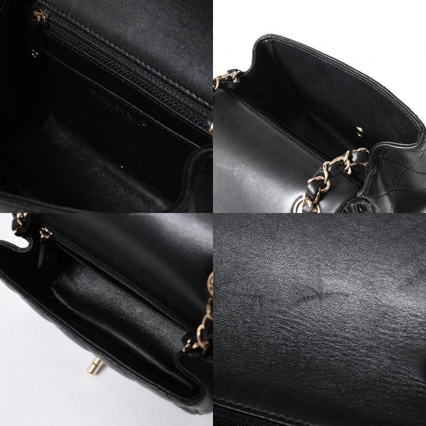 CHANEL シャネル ミニマトラッセ16 Sフラップ Sチェーンショルダーバッグ 31番台 ココマーク ラムスキン ブラック 中古 4a007109
