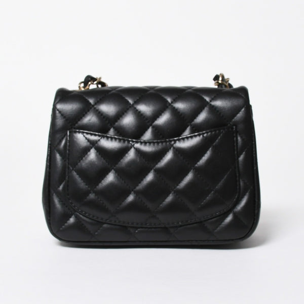 CHANEL シャネル ミニマトラッセ16 Sフラップ Sチェーンショルダーバッグ 31番台 ココマーク ラムスキン ブラック 中古 4a007109