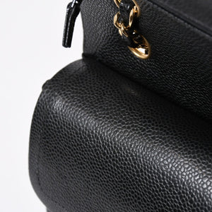新品未使用 CHANEL シャネル マトラッセ25 Wフラップ Wチェーンショルダーバッグ 31番台 ココマーク キャビアスキン ブラック 中古 4a007110