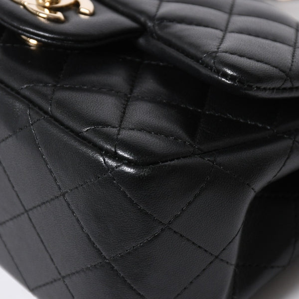 CHANEL シャネル ミニマトラッセ16 Sフラップ Sチェーンショルダーバッグ 31番台 ココマーク ラムスキン ブラック 中古 4a007109