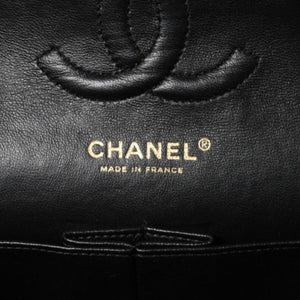 極美品 CHANEL シャネル マトラッセ25 Wフラップ Wチェーンショルダーバッグ 14番台 ココマーク キャビアスキン ブラック 中古 4a007113