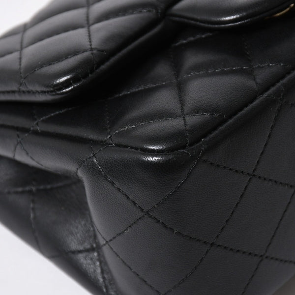 CHANEL シャネル ミニマトラッセ16 Sフラップ Sチェーンショルダーバッグ 31番台 ココマーク ラムスキン ブラック 中古 4a007109