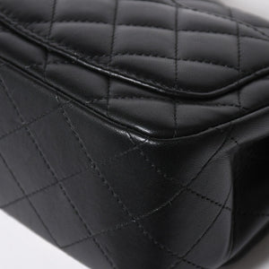 CHANEL シャネル ミニマトラッセ16 Sフラップ Sチェーンショルダーバッグ 31番台 ココマーク ラムスキン ブラック 中古 4a007109