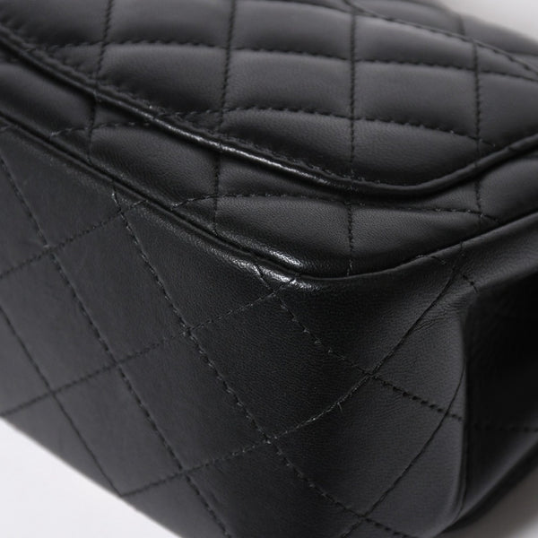 CHANEL シャネル ミニマトラッセ16 Sフラップ Sチェーンショルダーバッグ 31番台 ココマーク ラムスキン ブラック 中古 4a007109