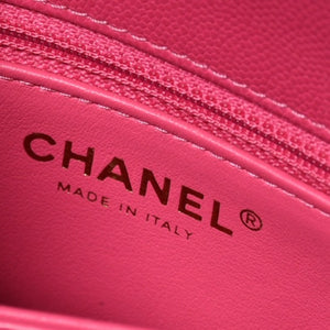新品同様 CHANEL シャネル ココハンドルXXS 2WAYハンドバッグ ショルダー ランダム AS2215 キャビアスキン ピンク 中古 4a006932
