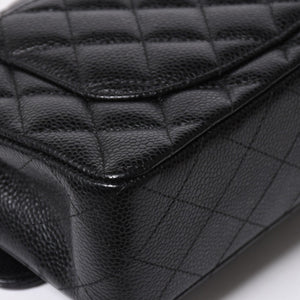 極美品 CHANEL シャネル マトラッセ23 Wフラップ Wチェーンショルダーバッグ 26番台 ココマーク キャビアスキン ブラック 中古 4a007111