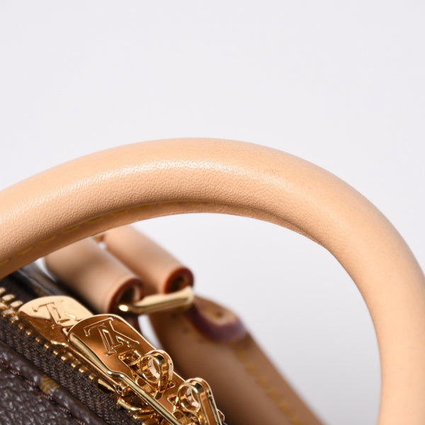 新品未使用 LOUIS VUITTON ルイヴィトン ショルダーバッグ スピーディバンドリエール20 M46222 レザー PVC ブラウン ゴールド金具 中古 4a006999