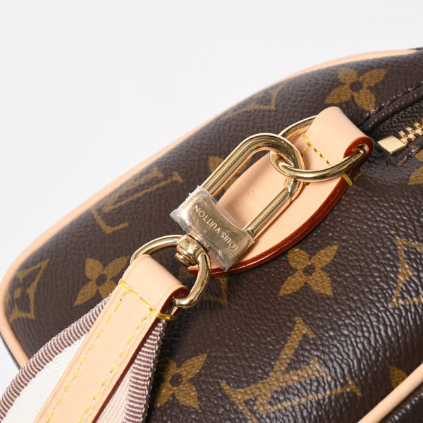 新品未使用 LOUIS VUITTON ルイヴィトン ショルダーバッグ スピーディバンドリエール20 M46222 レザー PVC ブラウン ゴールド金具 中古 4a006999