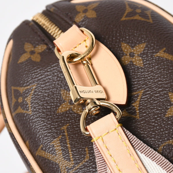 新品未使用 LOUIS VUITTON ルイヴィトン ショルダーバッグ スピーディバンドリエール20 M46222 レザー PVC ブラウン ゴールド金具 中古 4a006999