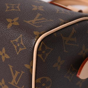 新品未使用 LOUIS VUITTON ルイヴィトン ショルダーバッグ スピーディバンドリエール20 M46222 レザー PVC ブラウン ゴールド金具 中古 4a006999