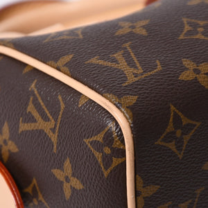 新品未使用 LOUIS VUITTON ルイヴィトン ショルダーバッグ スピーディバンドリエール20 M46222 レザー PVC ブラウン ゴールド金具 中古 4a006999