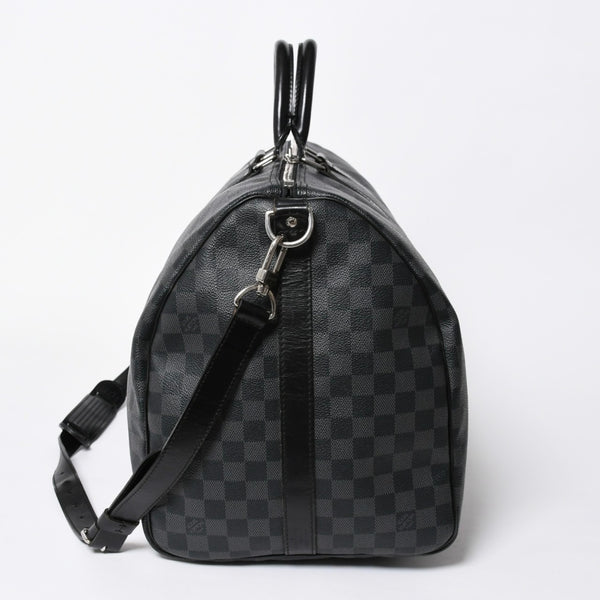 LOUIS VUITTON ルイヴィトン キーポルバンドリエール55 ボストンバッグ N41413 ダミエグラフィット ブラック 美品 中古 4a007003