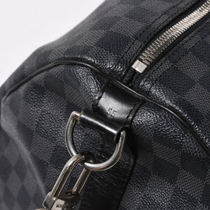 LOUIS VUITTON ルイヴィトン キーポルバンドリエール55 ボストンバッグ N41413 ダミエグラフィット ブラック 美品 中古 4a007003