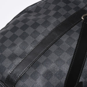 LOUIS VUITTON ルイヴィトン キーポルバンドリエール55 ボストンバッグ N41413 ダミエグラフィット ブラック 美品 中古 4a007003