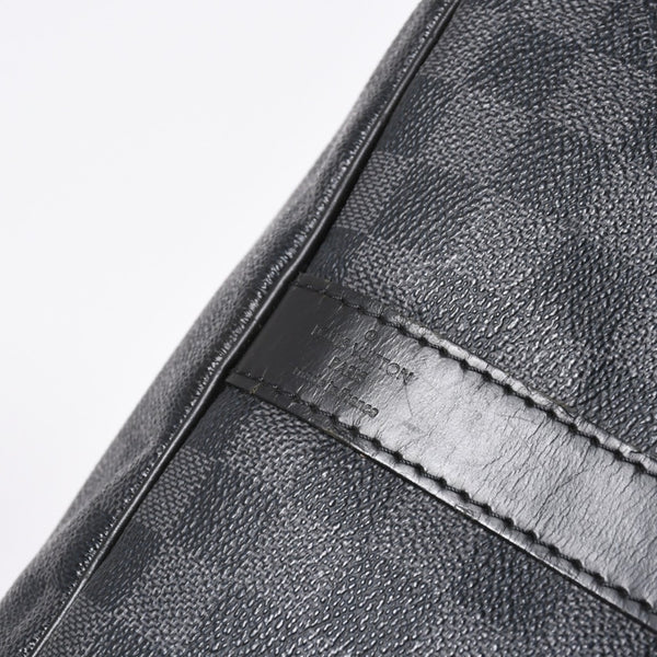 LOUIS VUITTON ルイヴィトン キーポルバンドリエール55 ボストンバッグ N41413 ダミエグラフィット ブラック 美品 中古 4a007003