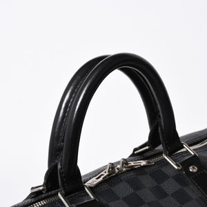 LOUIS VUITTON ルイヴィトン キーポルバンドリエール55 ボストンバッグ N41413 ダミエグラフィット ブラック 美品 中古 4a007003