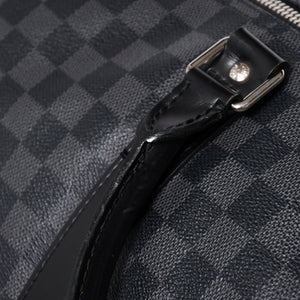 LOUIS VUITTON ルイヴィトン キーポルバンドリエール55 ボストンバッグ N41413 ダミエグラフィット ブラック 美品 中古 4a007003