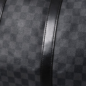 LOUIS VUITTON ルイヴィトン キーポルバンドリエール55 ボストンバッグ N41413 ダミエグラフィット ブラック 美品 中古 4a007003