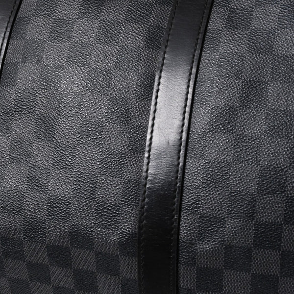 LOUIS VUITTON ルイヴィトン キーポルバンドリエール55 ボストンバッグ N41413 ダミエグラフィット ブラック 美品 中古 4a007003