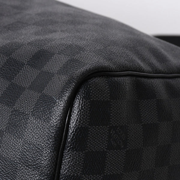 LOUIS VUITTON ルイヴィトン キーポルバンドリエール55 ボストンバッグ N41413 ダミエグラフィット ブラック 美品 中古 4a007003