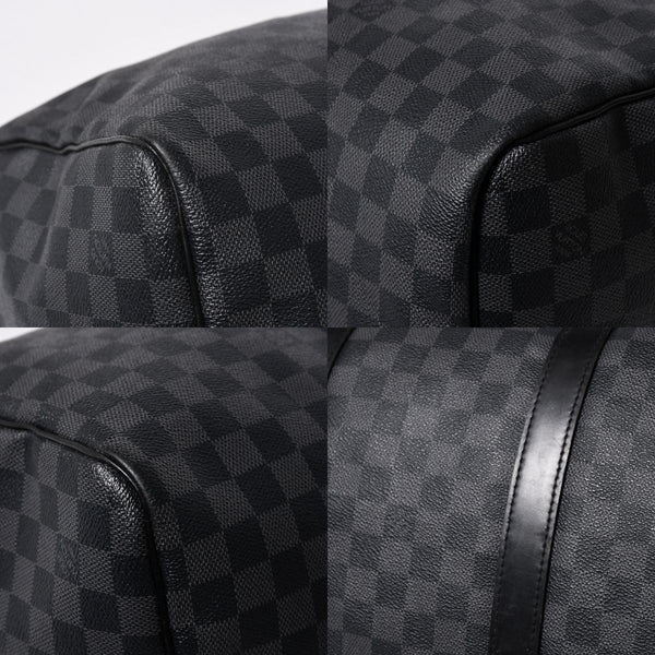 LOUIS VUITTON ルイヴィトン キーポルバンドリエール55 ボストンバッグ N41413 ダミエグラフィット ブラック 美品 中古 4a007003