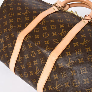 新品同様 LOUIS VUITTON ルイヴィトン キーポル50 ボストンバッグ M41426 PVC レザー モノグラム FL0053 ゴールド金具 中古 4a007117
