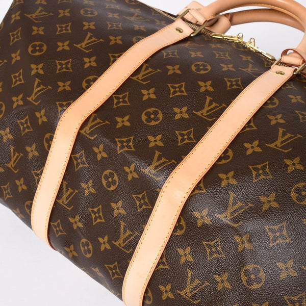 新品同様 LOUIS VUITTON ルイヴィトン キーポル50 ボストンバッグ M41426 PVC レザー モノグラム FL0053 ゴールド金具 中古 4a007117