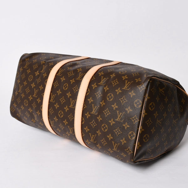 新品同様 LOUIS VUITTON ルイヴィトン キーポル50 ボストンバッグ M41426 PVC レザー モノグラム FL0053 ゴールド金具 中古 4a007117