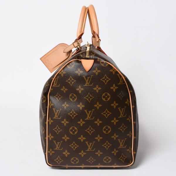 新品同様 LOUIS VUITTON ルイヴィトン キーポル50 ボストンバッグ M41426 PVC レザー モノグラム FL0053 ゴールド金具 中古 4a007117