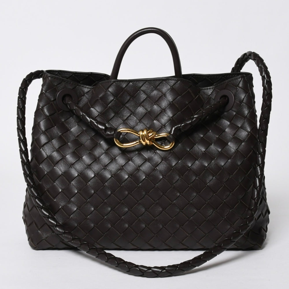 新品同様品 BOTTEGAVENETA ボッテガヴェネタ アンディアーモ ハンドバッグ ショルダーバッグ 766014 イントレチャート 中古 4a006947