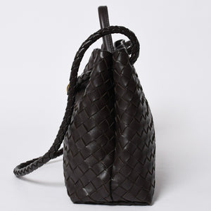 新品同様品 BOTTEGAVENETA ボッテガヴェネタ アンディアーモ ハンドバッグ ショルダーバッグ 766014 イントレチャート 中古 4a006947