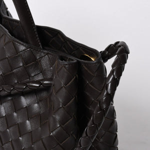 新品同様品 BOTTEGAVENETA ボッテガヴェネタ アンディアーモ ハンドバッグ ショルダーバッグ 766014 イントレチャート 中古 4a006947