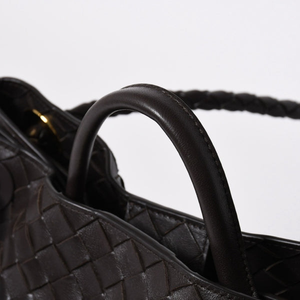 新品同様品 BOTTEGAVENETA ボッテガヴェネタ アンディアーモ ハンドバッグ ショルダーバッグ 766014 イントレチャート 中古 4a006947