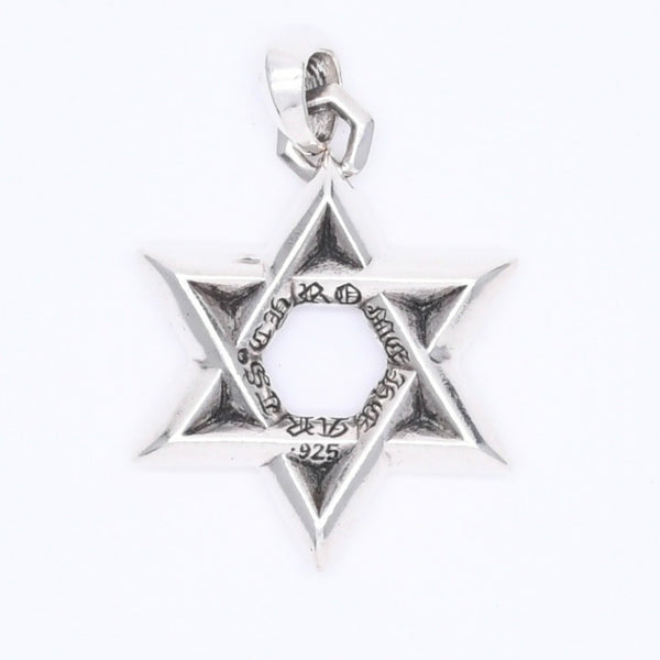 CHROME HEARTS クロムハーツ PENDANT STAR OF DAVID LG ラージ スターオブダビデ ペンダント 重量約33.71g シルバー925 美品 中古 4a007127