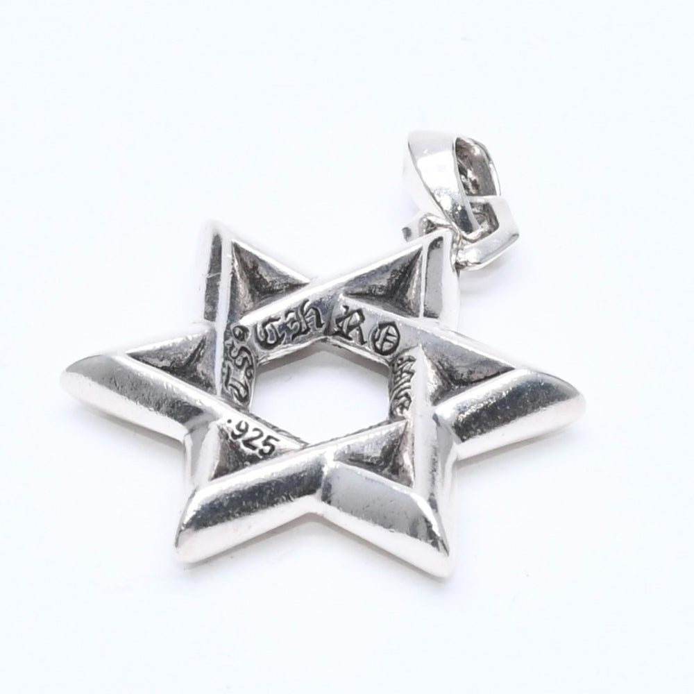 CHROME HEARTS クロムハーツ PENDANT STAR OF DAVID LG ラージ スターオブダビデ ペンダント 重量約33.71g シルバー925 美品 中古 4a007127