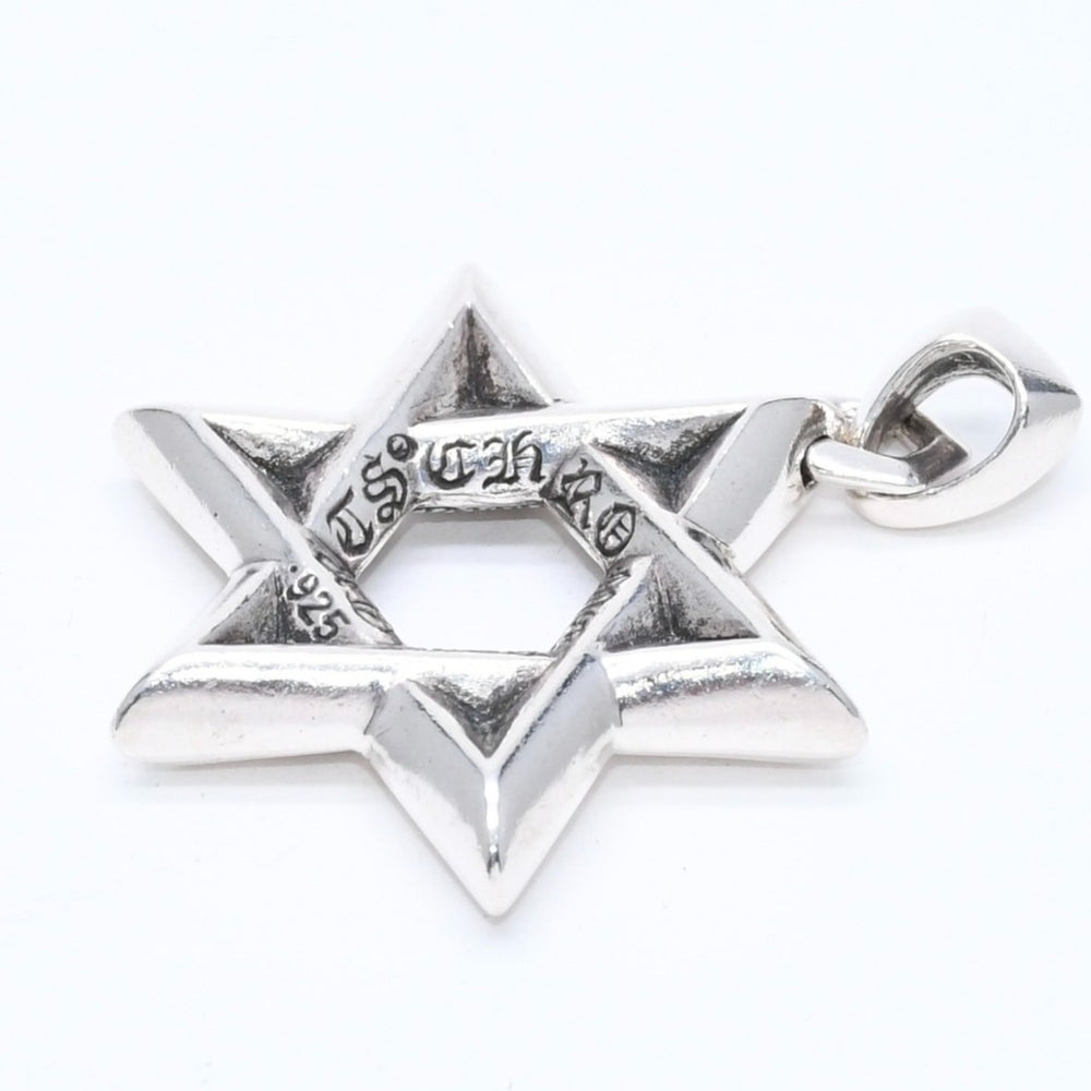 CHROME HEARTS クロムハーツ PENDANT STAR OF DAVID LG ラージ スターオブダビデ ペンダント 重量約33.71g シルバー925 美品 中古 4a007127