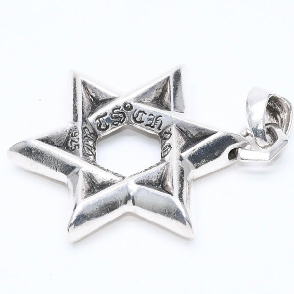 CHROME HEARTS クロムハーツ PENDANT STAR OF DAVID LG ラージ スターオブダビデ ペンダント 重量約33.71g シルバー925 美品 中古 4a007127