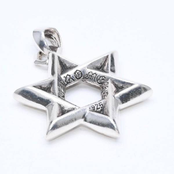CHROME HEARTS クロムハーツ PENDANT STAR OF DAVID LG ラージ スターオブダビデ ペンダント 重量約33.71g シルバー925 美品 中古 4a007127